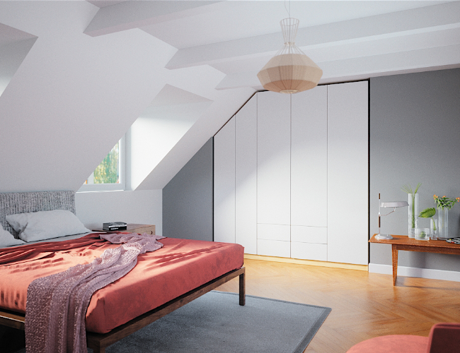 Schrank für Dachschräge links | schrankwerk.de